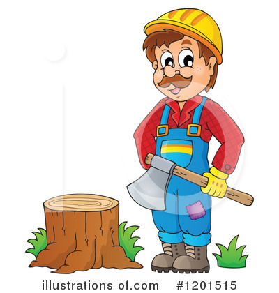 Royalty-Free (RF) Lumberjack Clipart Illustration by visekart - Stock Sample #1201515