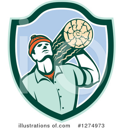 Royalty-Free (RF) Lumberjack Clipart Illustration by patrimonio - Stock Sample #1274973