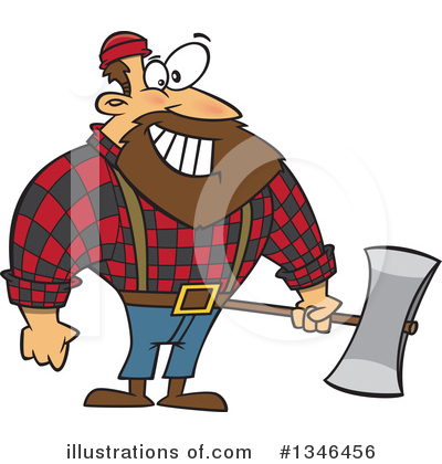 Royalty-Free (RF) Lumberjack Clipart Illustration by toonaday - Stock Sample #1346456