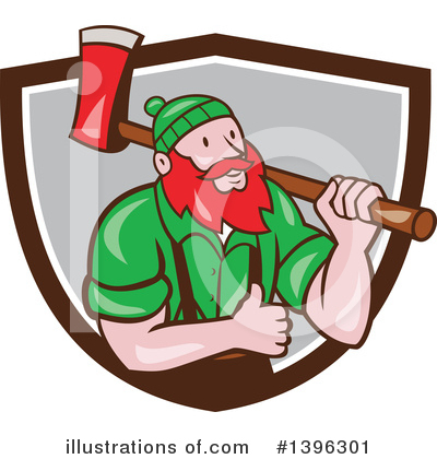 Royalty-Free (RF) Lumberjack Clipart Illustration by patrimonio - Stock Sample #1396301