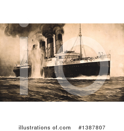 Royalty-Free (RF) Lusitania Clipart Illustration by JVPD - Stock Sample #1387807