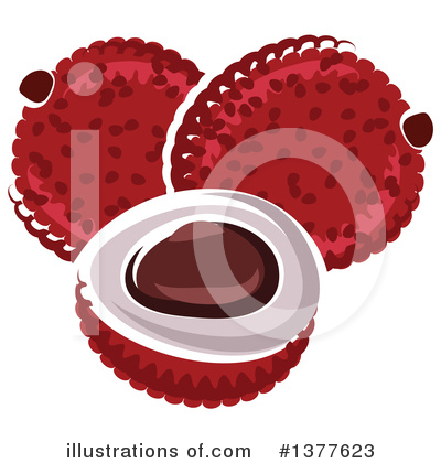 Royalty-Free (RF) Lychee Clipart Illustration by Vector Tradition SM - Stock Sample #1377623
