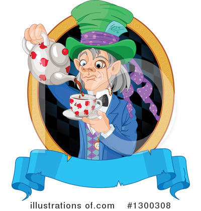 Royalty-Free (RF) Mad Hatter Clipart Illustration by Pushkin - Stock Sample #1300308