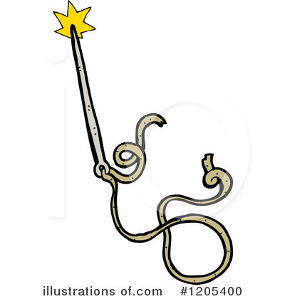 Royalty-Free (RF) Magic Wand Clipart Illustration by lineartestpilot - Stock Sample #1205400