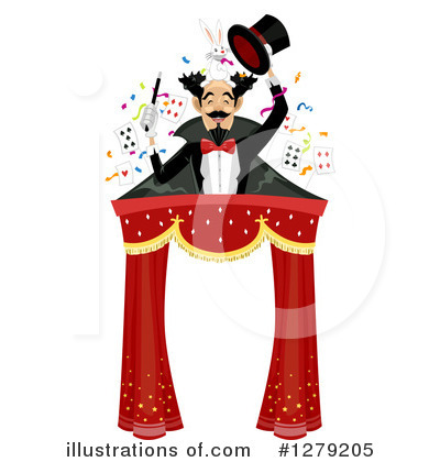 Royalty-Free (RF) Magician Clipart Illustration by BNP Design Studio - Stock Sample #1279205