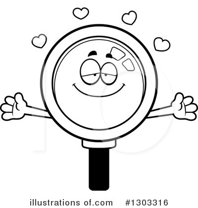 Magnifying Glass Character Clipart #1303316 by Cory Thoman