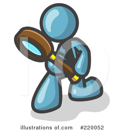 Royalty-Free (RF) Magnifying Glass Clipart Illustration by Leo Blanchette - Stock Sample #220052