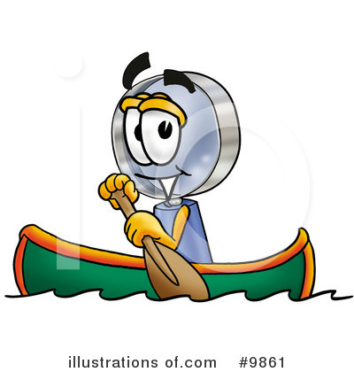 Royalty-Free (RF) Magnifying Glass Clipart Illustration by Mascot Junction - Stock Sample #9861