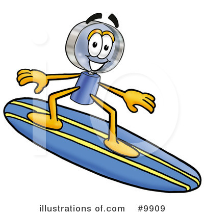Royalty-Free (RF) Magnifying Glass Clipart Illustration by Mascot Junction - Stock Sample #9909
