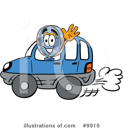 Royalty-Free (RF) Magnifying Glass Clipart Illustration by Mascot Junction - Stock Sample #9910