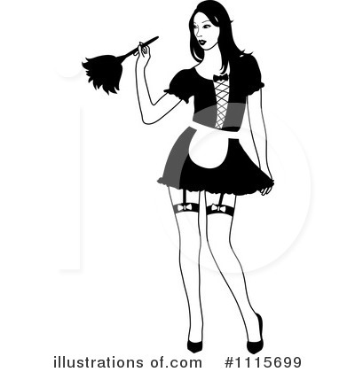 Royalty-Free (RF) Maid Clipart Illustration by Pams Clipart - Stock Sample #1115699