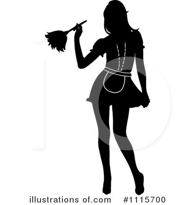 Royalty-Free (RF) Maid Clipart Illustration by Pams Clipart - Stock Sample #1115700