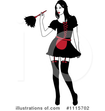Royalty-Free (RF) Maid Clipart Illustration by Pams Clipart - Stock Sample #1115702
