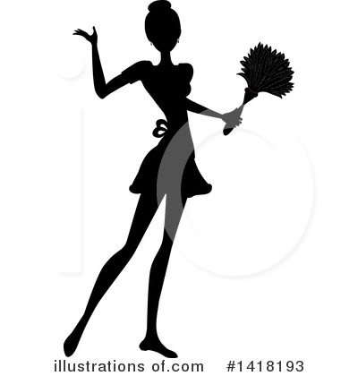 Royalty-Free (RF) Maid Clipart Illustration by Pams Clipart - Stock Sample #1418193
