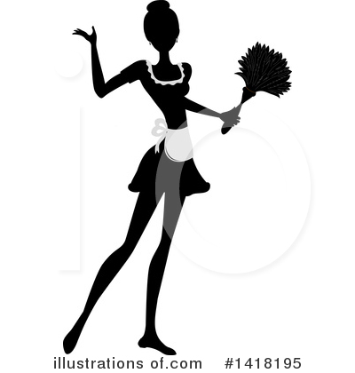 Royalty-Free (RF) Maid Clipart Illustration by Pams Clipart - Stock Sample #1418195