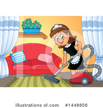 Royalty-Free (RF) Maid Clipart Illustration by visekart - Stock Sample #1448856