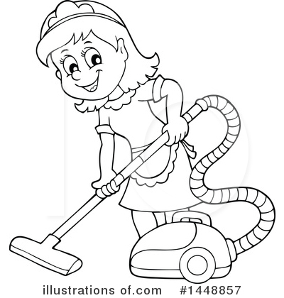 Royalty-Free (RF) Maid Clipart Illustration by visekart - Stock Sample #1448857