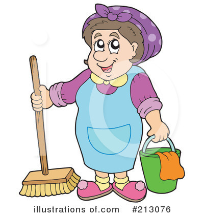 Royalty-Free (RF) Maid Clipart Illustration by visekart - Stock Sample #213076