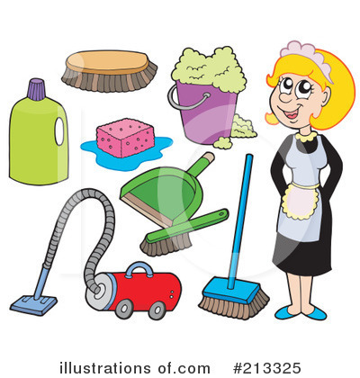 Royalty-Free (RF) Maid Clipart Illustration by visekart - Stock Sample #213325