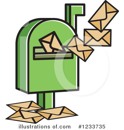Royalty-Free (RF) Mail Clipart Illustration by Lal Perera - Stock Sample #1233735