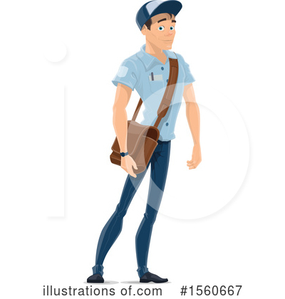 Royalty-Free (RF) Mail Man Clipart Illustration by Vector Tradition SM - Stock Sample #1560667
