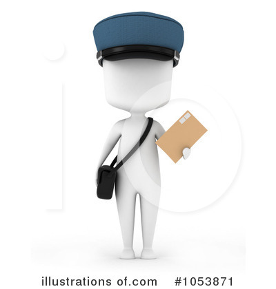Royalty-Free (RF) Mailman Clipart Illustration by BNP Design Studio - Stock Sample #1053871