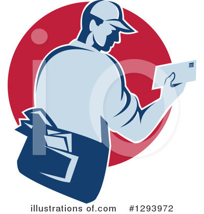 Royalty-Free (RF) Mailman Clipart Illustration by patrimonio - Stock Sample #1293972