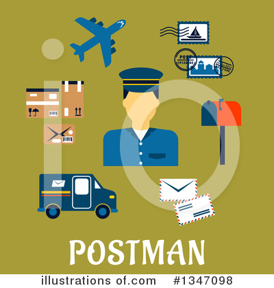 Mailman Clipart #1347098 by Vector Tradition SM