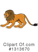 Male Lion Clipart #1313670 by patrimonio