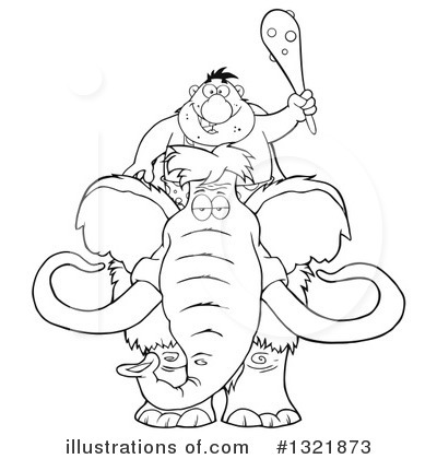 Royalty-Free (RF) Mammoth Clipart Illustration by Hit Toon - Stock Sample #1321873
