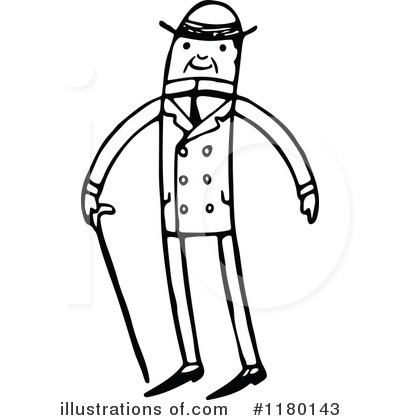 Royalty-Free (RF) Man Clipart Illustration by Prawny Vintage - Stock Sample #1180143