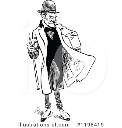 Royalty-Free (RF) Man Clipart Illustration by Prawny Vintage - Stock Sample #1198419