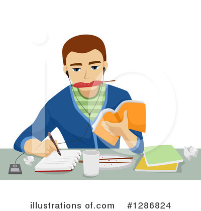 Studying Clipart #1286824 by BNP Design Studio