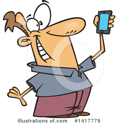 Cell Phone Clipart #1417779 by toonaday