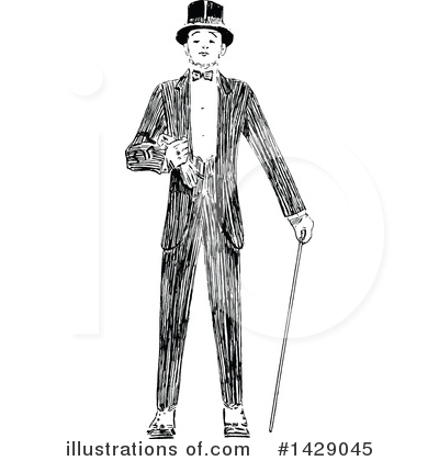 Royalty-Free (RF) Man Clipart Illustration by Prawny Vintage - Stock Sample #1429045