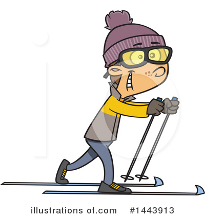 Skiing Clipart #1443913 by toonaday