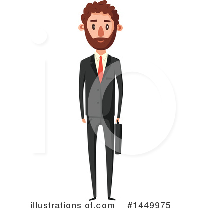 White Business Man Clipart #1449975 by Vector Tradition SM