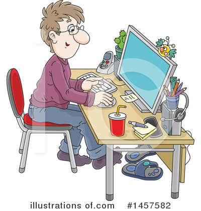 Home Office Clipart #1457582 by Alex Bannykh