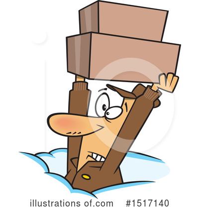 Delivery Man Clipart #1517140 by toonaday