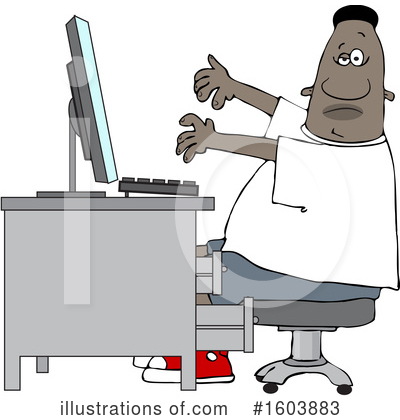 Typing Clipart #1603883 by djart