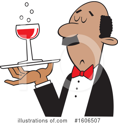 Waiter Clipart #1606507 by Johnny Sajem
