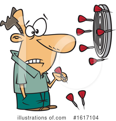 Throwing Darts Clipart #1617104 by toonaday