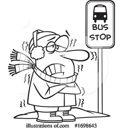 Bus Stop Clipart #1698643 by toonaday