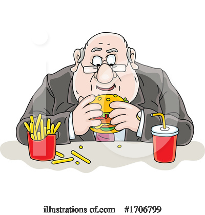 Cheeseburger Clipart #1706799 by Alex Bannykh