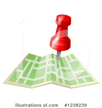 Royalty-Free (RF) Map Clipart Illustration by AtStockIllustration - Stock Sample #1238239