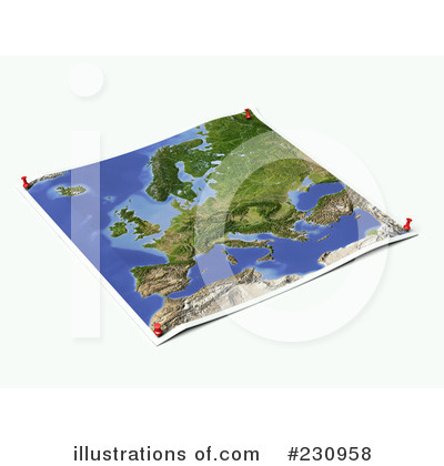 Royalty-Free (RF) Map Clipart Illustration by Michael Schmeling - Stock Sample #230958