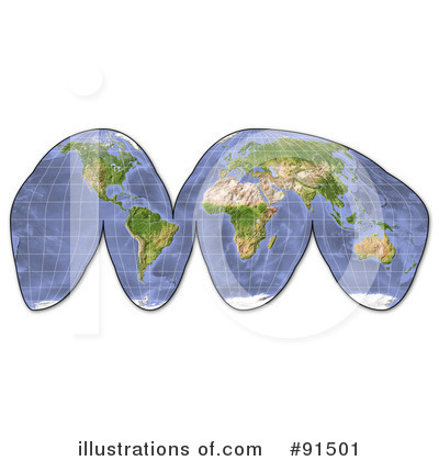 Royalty-Free (RF) Map Clipart Illustration by Michael Schmeling - Stock Sample #91501