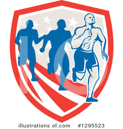 Marathon Runner Clipart #1295523 by patrimonio