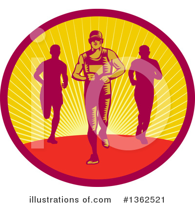 Marathon Runner Clipart #1362521 by patrimonio