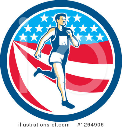 Royalty-Free (RF) Marathon Runner Clipart Illustration by patrimonio - Stock Sample #1264906